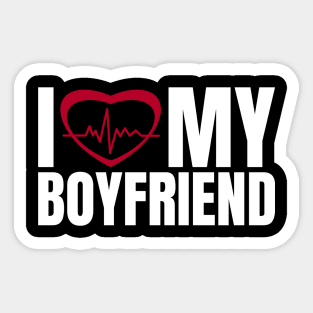I Love My Boyfriend Sticker